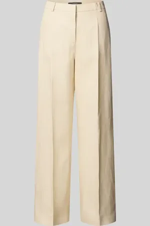 Max Mara Wide Leg Leinenhose mit Bügelfalten Modell 