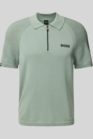 HUGO BOSS Slim Fit Poloshirt mit Label-Schriftzug Modell 