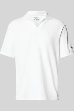 MC2 SAINT BARTH Regular Fit Poloshirt mit V-Ausschnitt Modell 