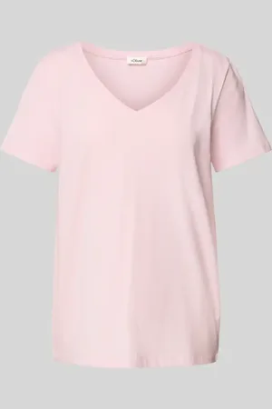 QS by s.Oliver Regular Fit T-Shirt aus Baumwoll-Elasthan-Mix in , Größe 36