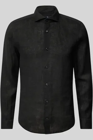 JOOP! Slim Fit Leinenhemd mit Haifischkragen in , Größe 38