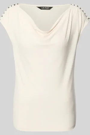 Ralph Lauren T-Shirt mit Wasserfall-Ausschnitt in , Größe L