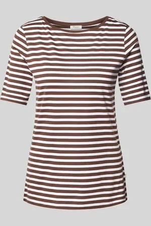 Maerz T-Shirt mit geripptem Rundhalsausschnitt in , Größe 38