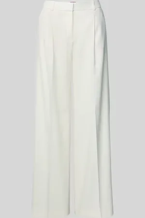 HUGO BOSS Wide Leg Leinenhose mit Eingrifftaschen Modell 
