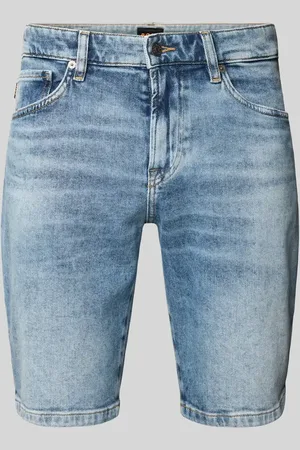 HUGO BOSS Regular Fit Jeansshorts im Used-Look Modell 