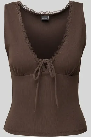 Gina Tricot Tanktop mit Spitzenbesatz in , Größe XS