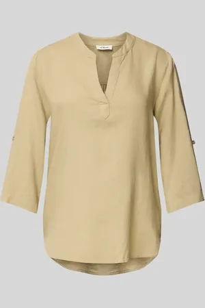 QS by s.Oliver Regular Fit Blusentop aus Leinen-Viskose-Mix in , Größe 38
