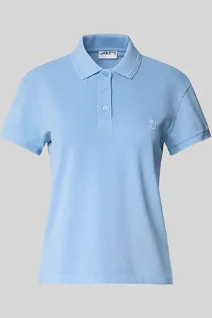 Jake*s Poloshirt mit Motiv-Stitching in , Größe L