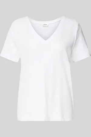 QS by s.Oliver Regular Fit T-Shirt aus reiner Baumwolle in , Größe 34
