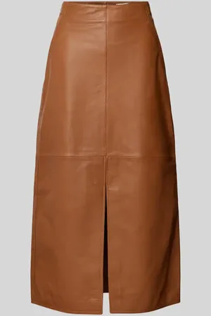 Tommy Hilfiger Lederrock mit Gehschlitz in , Größe 38