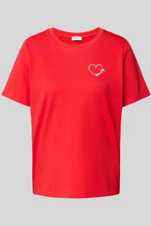 QS by s.Oliver Relaxed Fit T-Shirt aus reiner Baumwolle in , Größe 34