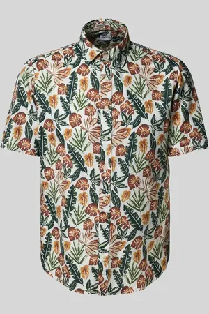 Jake*s Casual Fit Freizeithemd aus Leinen-Baumwoll-Mix in , Größe L