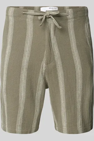 SELECTED Regular Fit Bermudas mit Strukturmuster Modell 