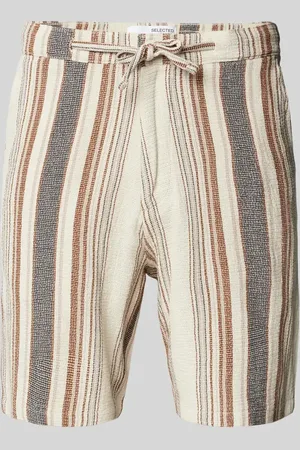 SELECTED Regular Fit Bermudas mit Strukturmuster Modell 