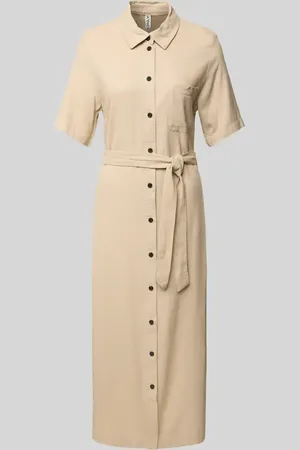 ONLY Tailliertes Hemdblusenkleid aus Viskose-Leinen-Mix Modell 