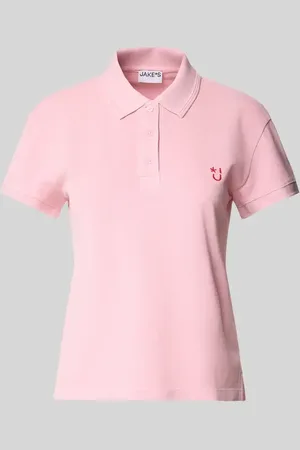 Jake*s Poloshirt mit Motiv-Stitching in , Größe L