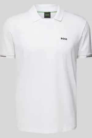 HUGO BOSS Slim Fit Poloshirt mit Label-Schriftzug Modell 