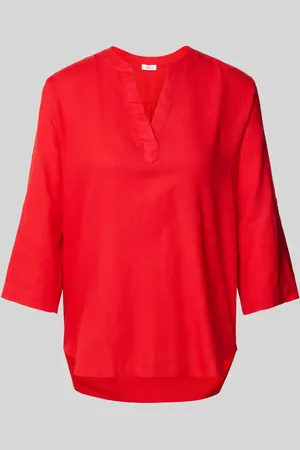 QS by s.Oliver Regular Fit Blusentop aus Leinen-Viskose-Mix in , Größe 34