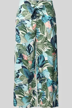 Christian Berg Wide Leg Leinenhose mit elastischem Bund in , Größe 38