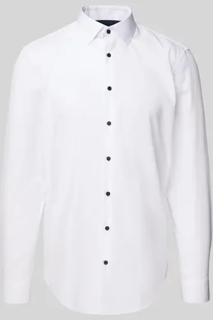 Jake*s Slim Fit Business-Hemd mit Knopfleiste in , Größe 37/38