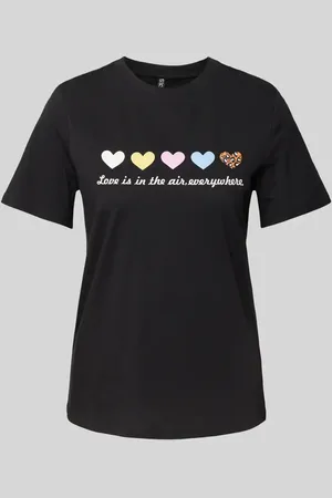 Pieces® Regular Fit T-Shirt aus reiner Baumwolle Modell 
