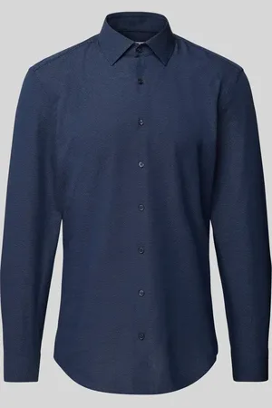 Jake*s Super Slim Fit Business-Hemd mit Knopfleiste in , Größe 35/36