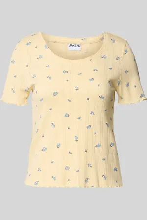 Jake*s Pyjama-Oberteil mit Rundhalsausschnitt und Wellensaum in , Größe L