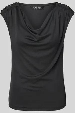 Ralph Lauren T-Shirt mit Wasserfall-Ausschnitt 