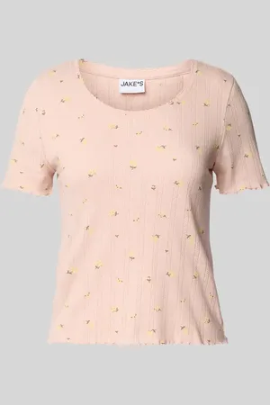 Jake*s Pyjama-Oberteil mit Rundhalsausschnitt und Wellensaum in , Größe L