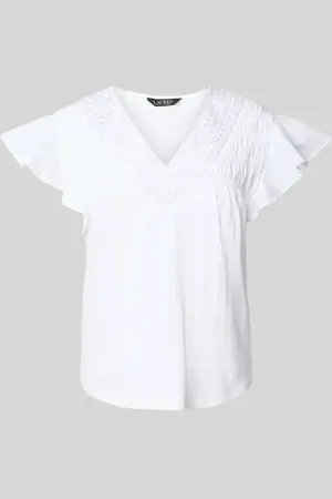 Ralph Lauren T-Shirt mit Volantärmel in , Größe L
