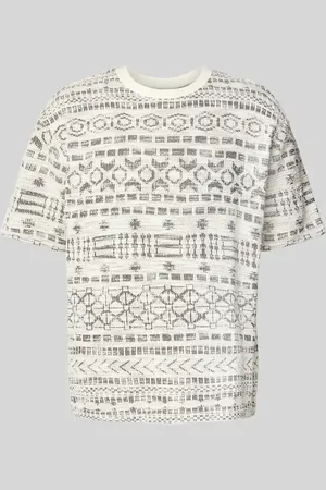 McNeal T-Shirt mit geripptem Rundhalsausschnitt in , Größe L