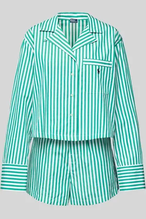 Ralph Lauren Pyjama mit Logo-Stitchings und Knopfleiste in , Größe L