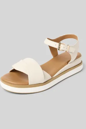 Inuovo Sandalette aus Leder mit glatter Sohle in , Größe 37