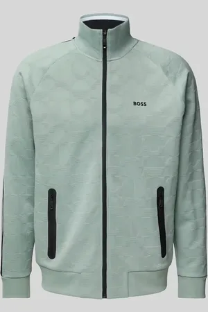 HUGO BOSS Sweatjacke mit Label-Schriftzug Modell 