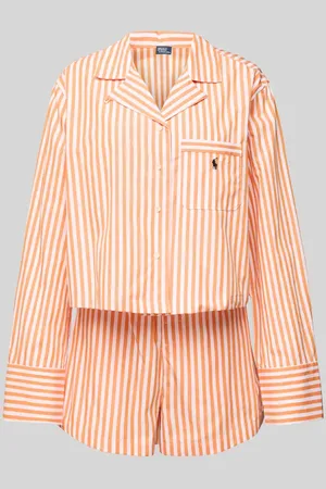 Ralph Lauren Pyjama mit Logo-Stitchings und Knopfleiste in , Größe M