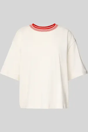 Jake*s Oversized T-Shirt mit geripptem Rundhalsausschnitt in , Größe L