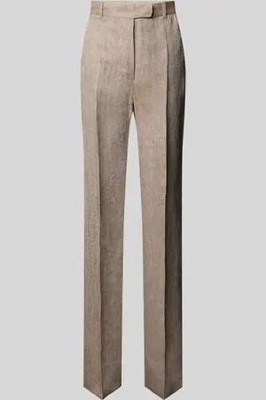Max Mara Straight Leg Leinenhose mit Bügelfalten Modell 