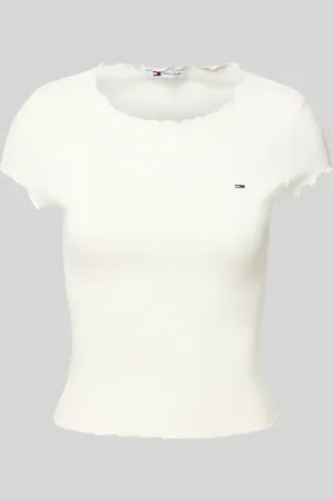 Tommy Hilfiger Slim Fit T-Shirt aus Baumwoll-Elasthan-Mix in , Größe L