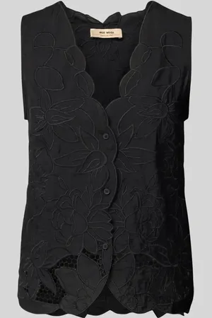 Mos Mosh Regular Fit Blusentop mit V-Ausschnitt Modell 
