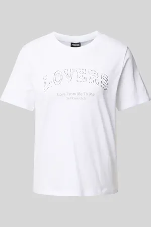 Pieces® Regular Fit T-Shirt aus reiner Baumwolle Modell 