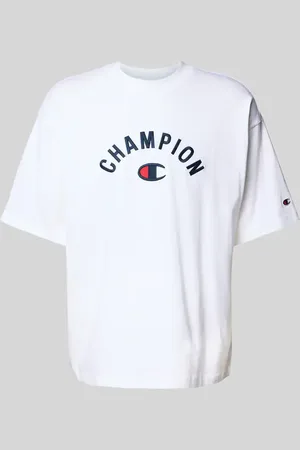 Champion Relaxed Fit T-Shirt mit Label-Stitching in , Größe L