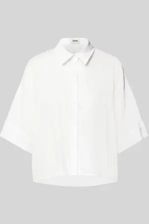 Drykorn Relaxed Fit Leinenbluse mit überschnittenen Schultern in , Größe 34