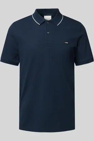Calvin Klein Poloshirt mit Label-Detail in , Größe L