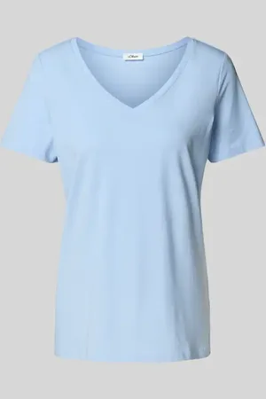 QS by s.Oliver Regular Fit T-Shirt aus Baumwoll-Elasthan-Mix in , Größe 34