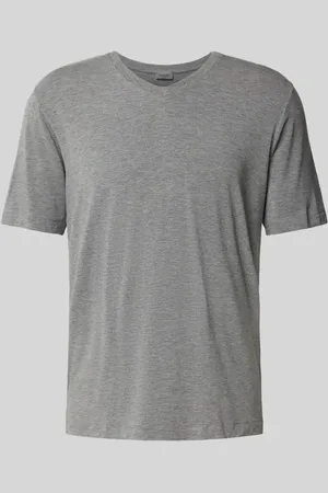Hanro T-Shirt mit geripptem V-Ausschnitt in , Größe L
