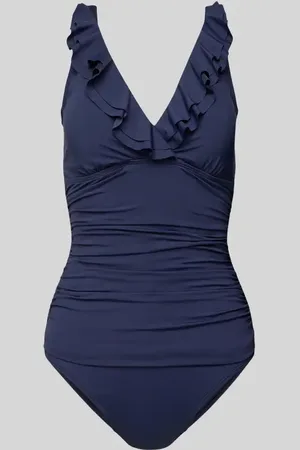 Ralph Lauren Badeanzug mit Rüschen und tiefem Rückenausschnitt in , Größe L