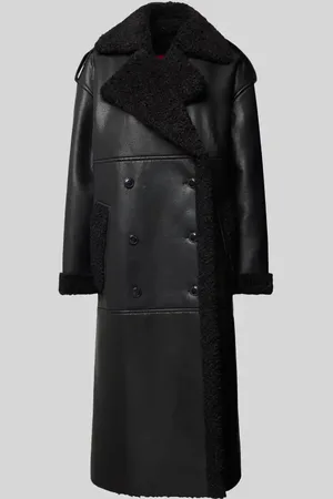 HUGO BOSS Mantel in Leder-Optik Modell 