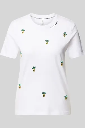 ONLY Regular Fit T-Shirt aus reiner Baumwolle Modell 