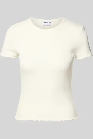 Jake*s T-Shirt mit Muschelsaum in , Größe L