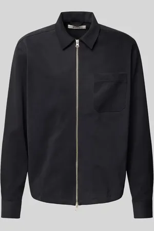 Foret Regular Fit Hemdjacke mit Kentkragen und Zweiwege-Reißverschluss in , Größe L